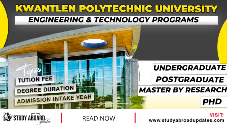 Kwantlen Polytechnic University Engineering & Technology Programs