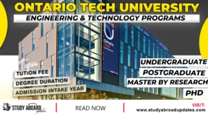 Ontario Tech University Engineering & Technology Programs