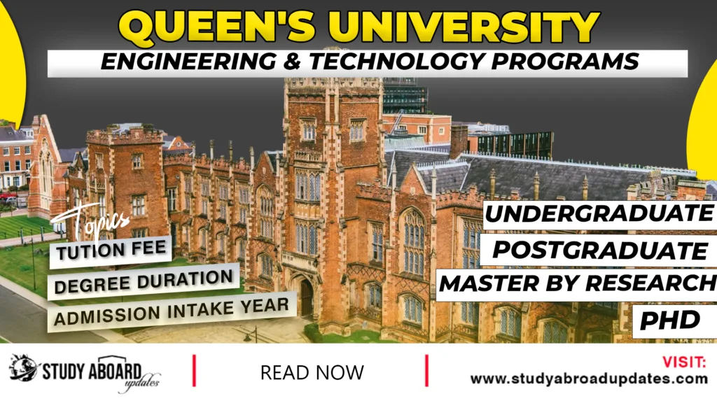 Queen's University Engineering & Technology Programs