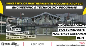University of Northern British Columbia Engineering & Technology Programs