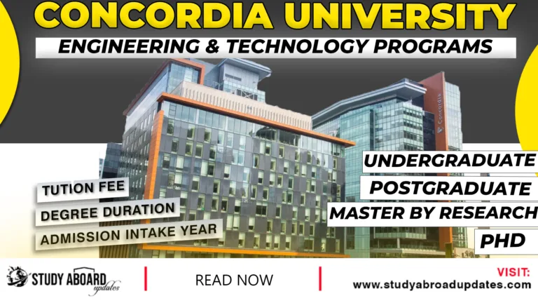 Concordia University Engineering & Technology Programs
