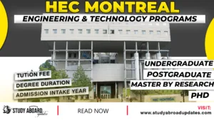 HEC Montreal Engineering & Technology Programs