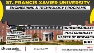 St. Francis Xavier University Engineering & Technology Programs