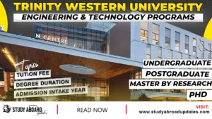 Trinity Western University Engineering & Technology Programs