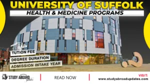 University of Suffolk Health & Medicine Programs