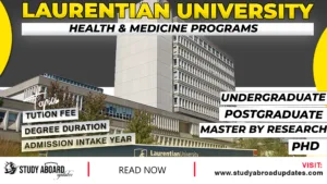 Laurentian University Health & Medicine Programs