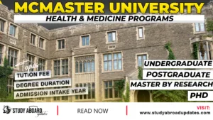 McMaster University Health & Medicine Programs