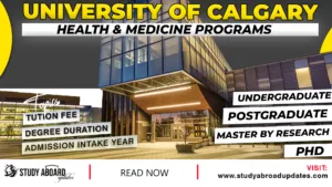 University of Calgary Health & Medicine Programs
