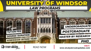 University of Windsor Law Programs