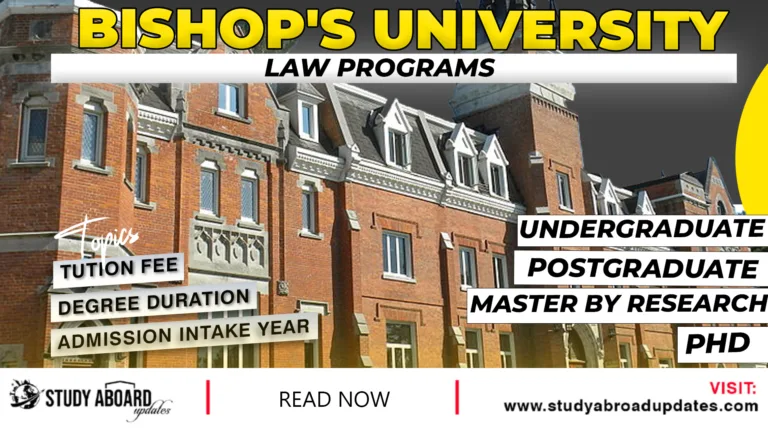 Bishop's University Law Programs
