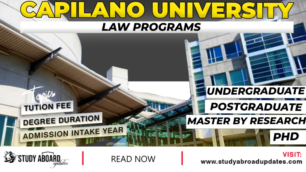Capilano University Law Programs