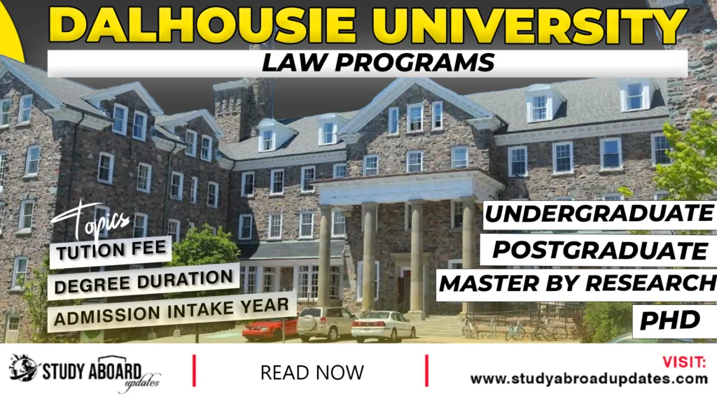 Dalhousie University Law Programs