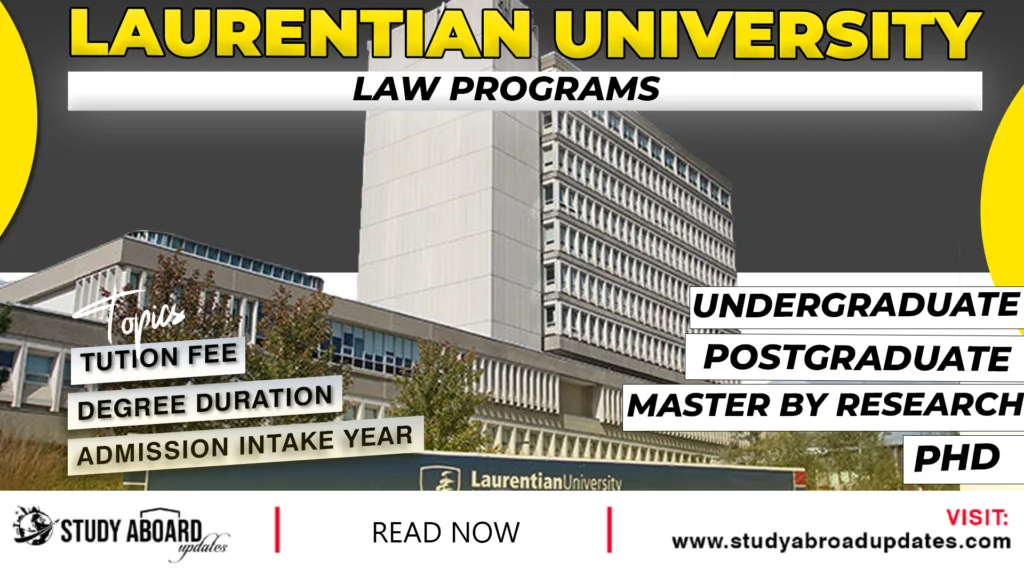 Laurentian University Law Programs