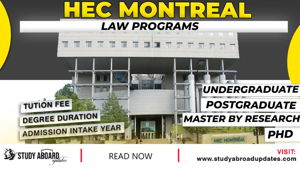 HEC Montreal Law Programs