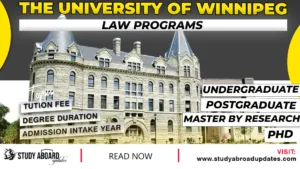 University of Winnipeg Law programs