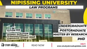 Nipissing University Law Programs