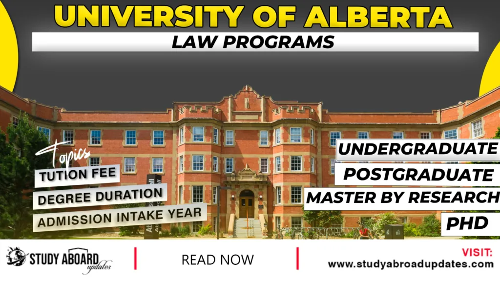 University of Alberta Law Programs