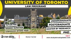 University of Toronto Law Programs