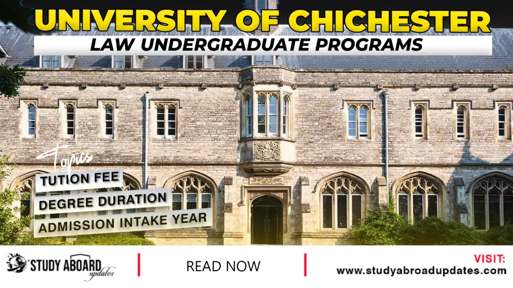 University of Chichester Law Undergraduate Programs