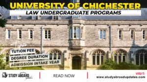 University of Chichester Law Undergraduate Programs