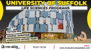 University of Suffolk Life Sciences Programs