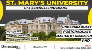 St Mary's University Life Sciences Programs