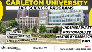 Carleton University Life Sciences Programs