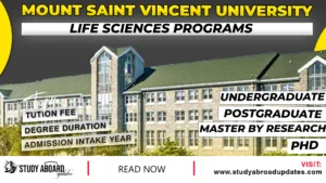 Mount Saint Vincent University Life Sciences Programs