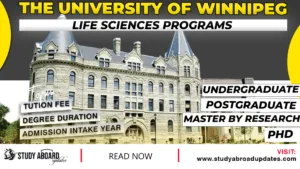 University of Winnipeg Life Sciences programs