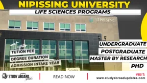 Nipissing University Life Sciences Programs