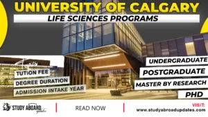 University of Calgary Life Sciences Programs