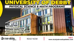 University of Derby Physical Science & Math Programs