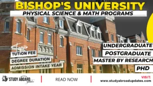 Bishop's University Physical Science & Math Programs