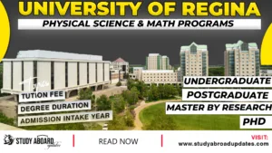 University of Regina Physical Science & Math Programs