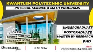 Kwantlen Polytechnic University Physical Science & Math Programs