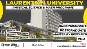 Laurentian University Physical Science & Math Programs