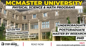 McMaster University Physical Science & Math Programs