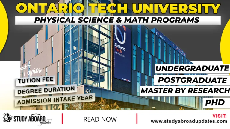 Ontario Tech University Physical Science & Math Programs