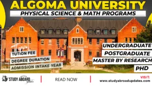 Algoma University Physical Science & Math Programs