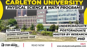 Carleton University Physical Science & Math Programs