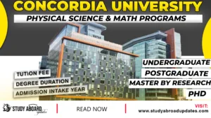 Concordia University Physical Science & Math Programs