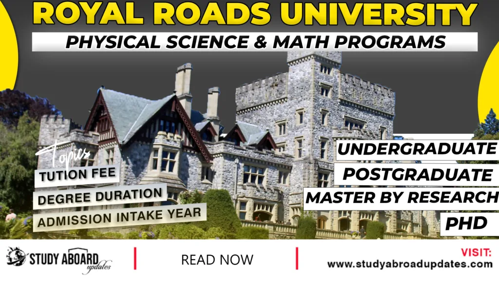 Royal Roads University Physical Science & Math Programs