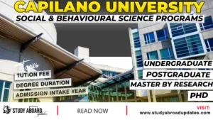 Capilano University Social & Behavioural Science Programs