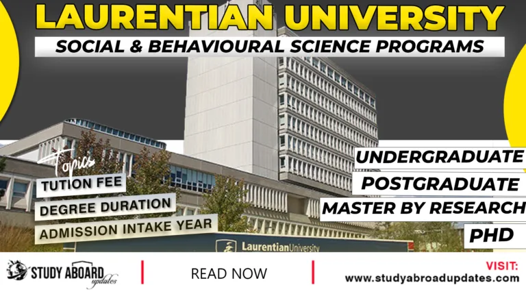 Laurentian University Social & Behavioural Science Programs