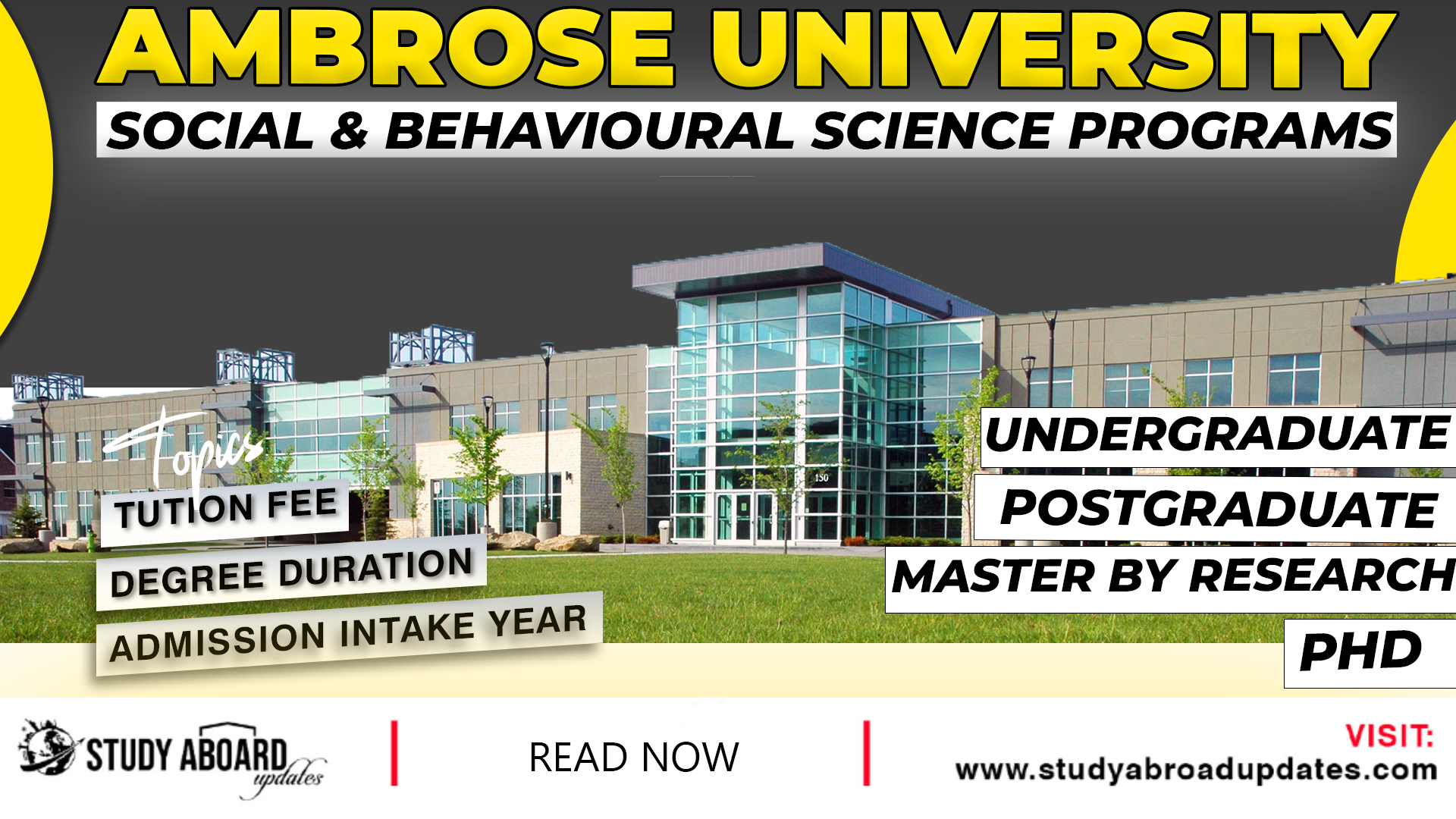 Ambrose University Social Behavioural Science Programs