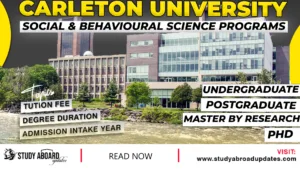 Carleton University Social & Behavioural Science Programs