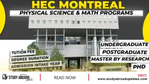HEC Montreal Social & Behavioural Science Programs