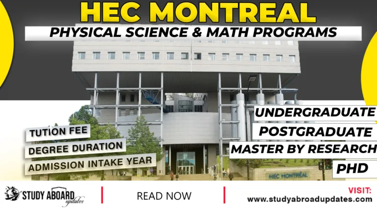 HEC Montreal Social & Behavioural Science Programs
