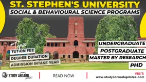 St. Stephen's University Social & Behavioural Science Programs