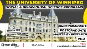 University of Winnipeg Social & Behavioural Science programs